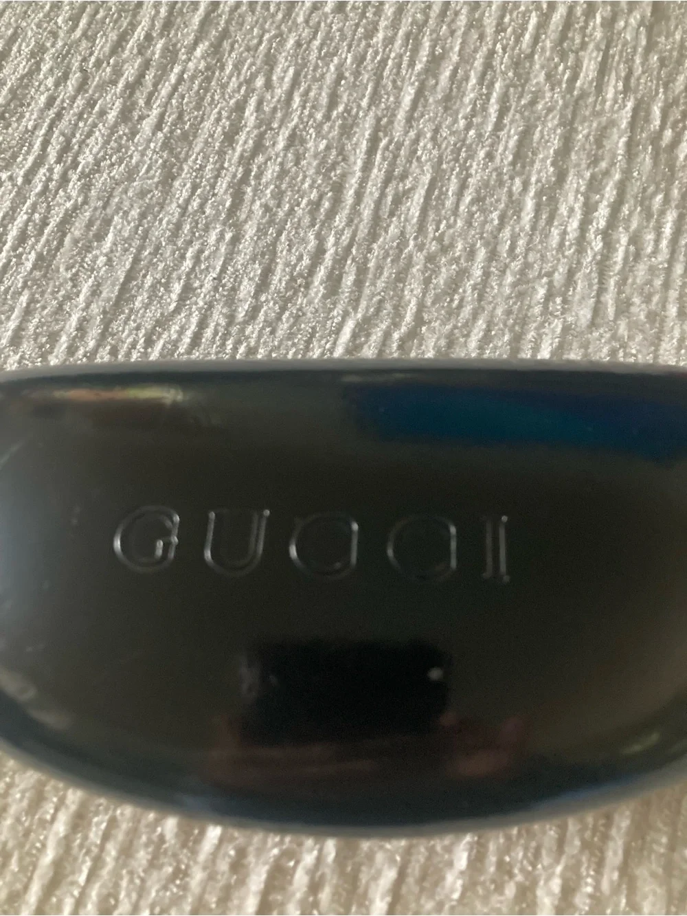 Gucci Rectangular Sunglasses in Dark Tortoise with Black Lenses